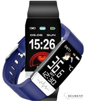 Smartwatch opaska sportowa RNCE59 czarny. Smartwatch posiada 2 paski w zestawie. ⌚✓ Bluetooth ✓ licznik kroków ✓ zdrowy styl życia✓ Tętno✓ Autoryzowany sklep ✓ zegarek sportowy🏃‍♀️✓ Kurier Gratis 24h ➤Zapraszamy 🤛 (1).jpg